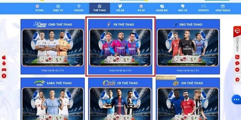 Sảnh FB THỂ THAO